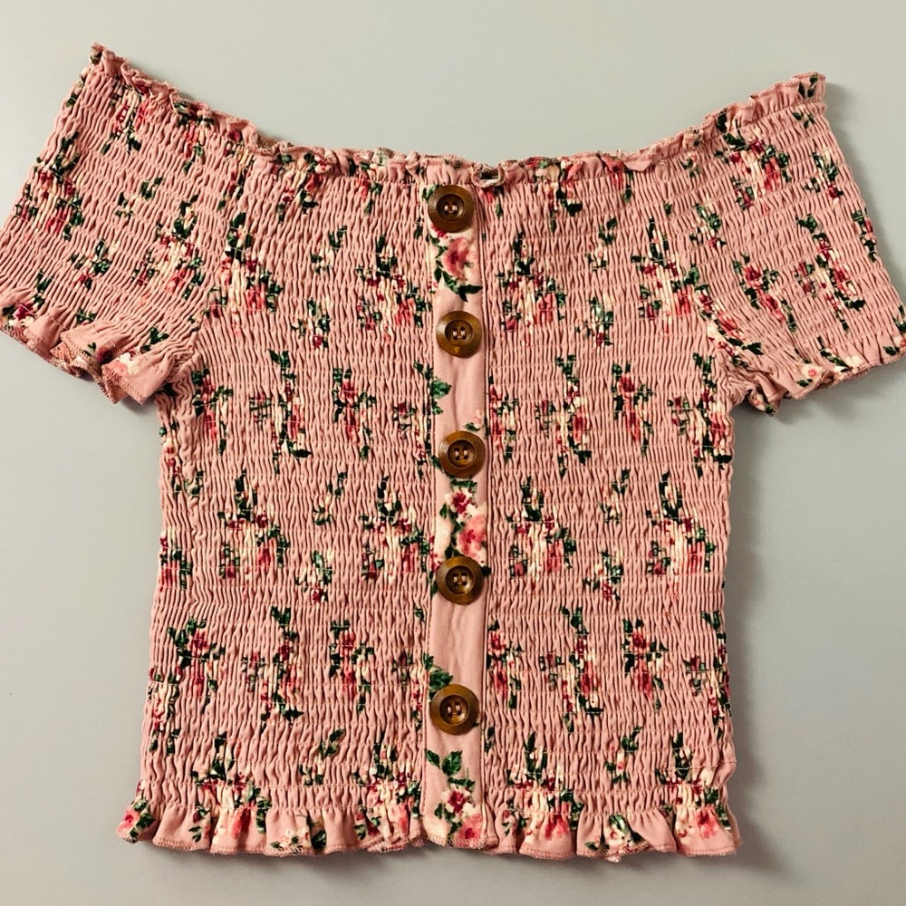 Sweater top, ruffled, used once, Orange Riss, M